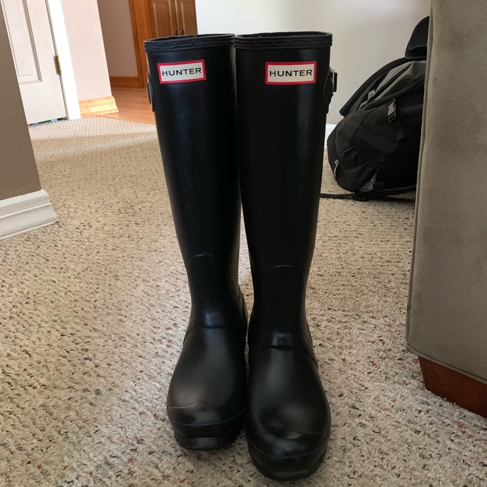 Hunter Rain Boots - Matte Black Size: 6